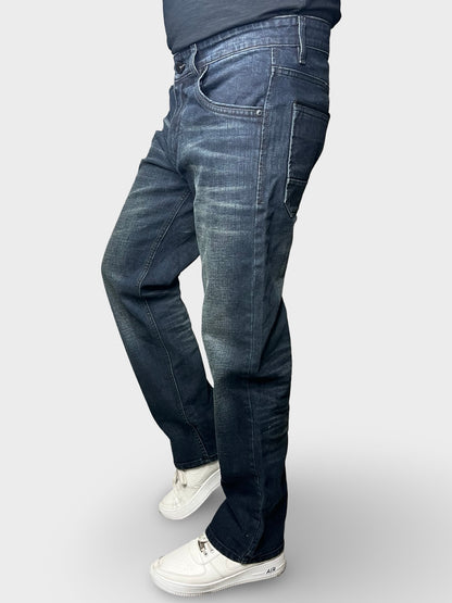 Men’s Straight Fit Jeans with Premium Finish and Faded Detailing