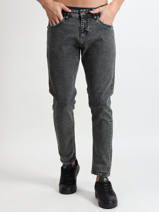 DARK GREY SKINNY FIT JEANS