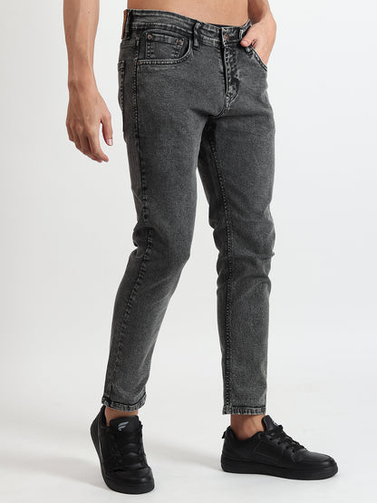 DARK GREY SKINNY FIT JEANS