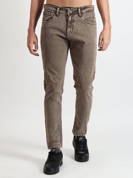 BROWN SKINNY FIT JEANS