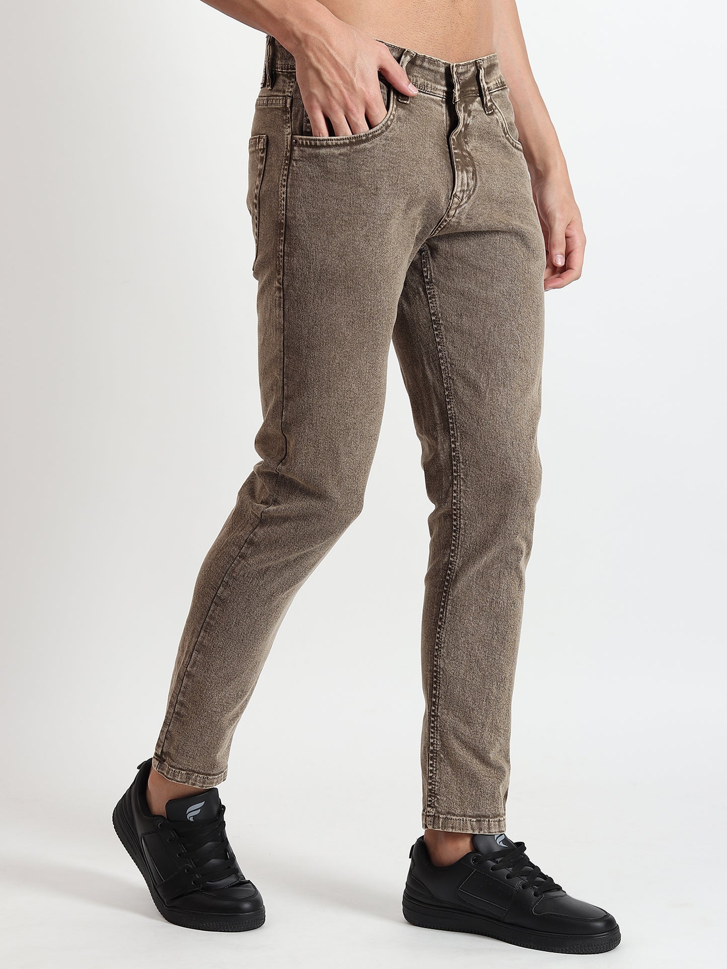 BROWN SKINNY FIT JEANS