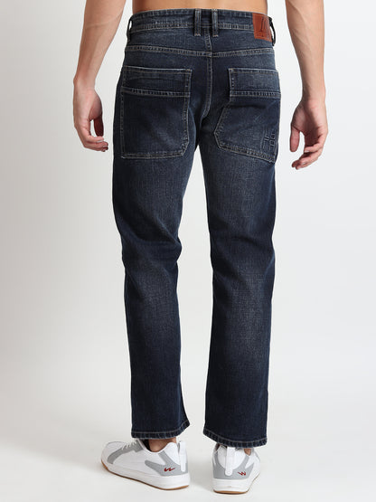 NAVY BLUE COMFORT FIT DENIMS