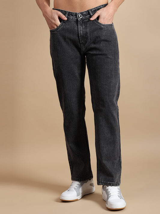 BLACK COMFORT FIT DARK WASH DENIMS