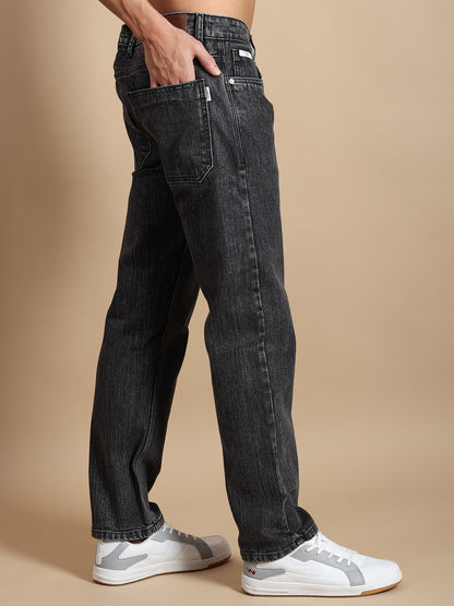 BLACK COMFORT FIT DARK WASH DENIMS