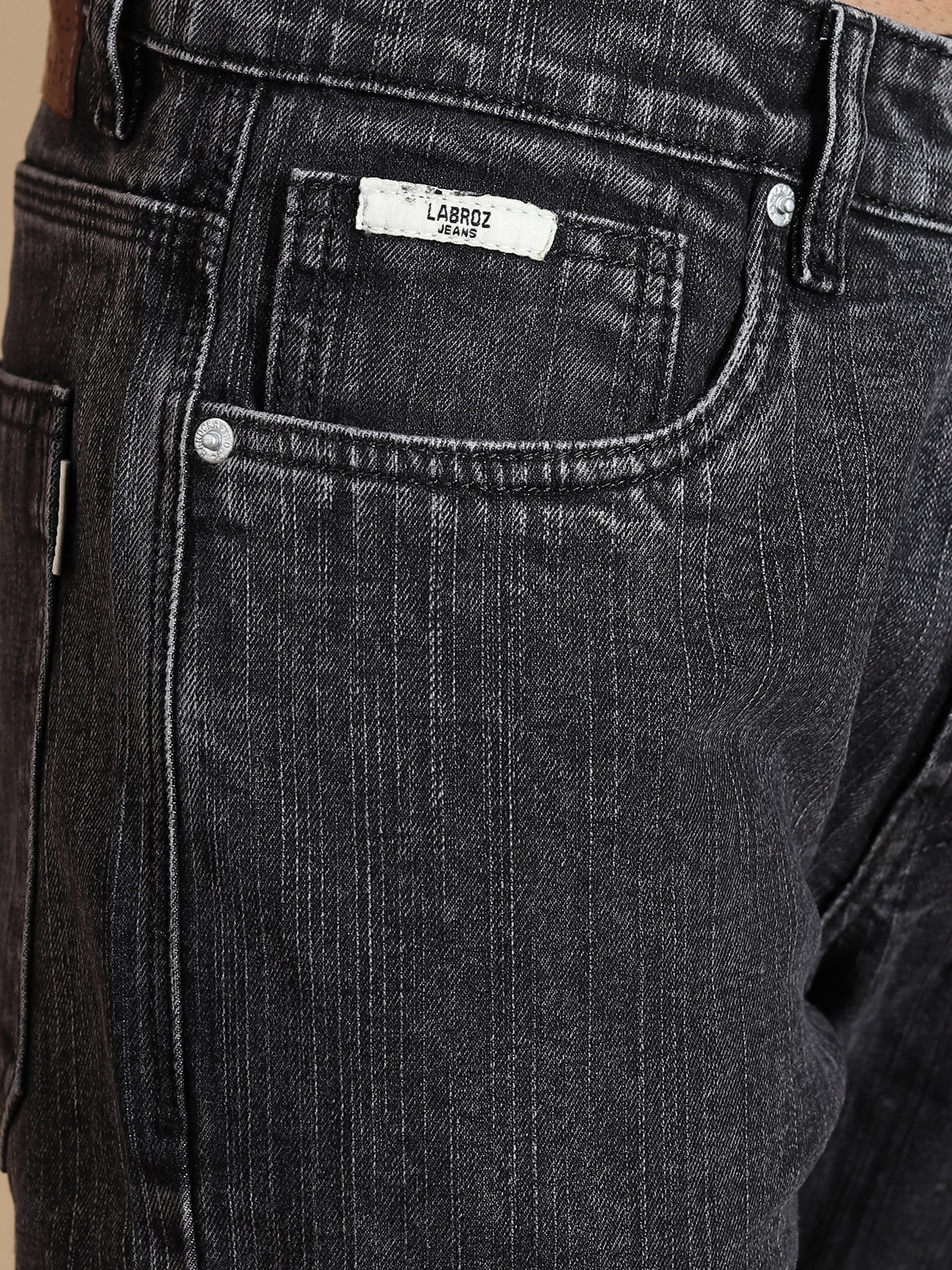 BLACK COMFORT FIT DARK WASH DENIMS