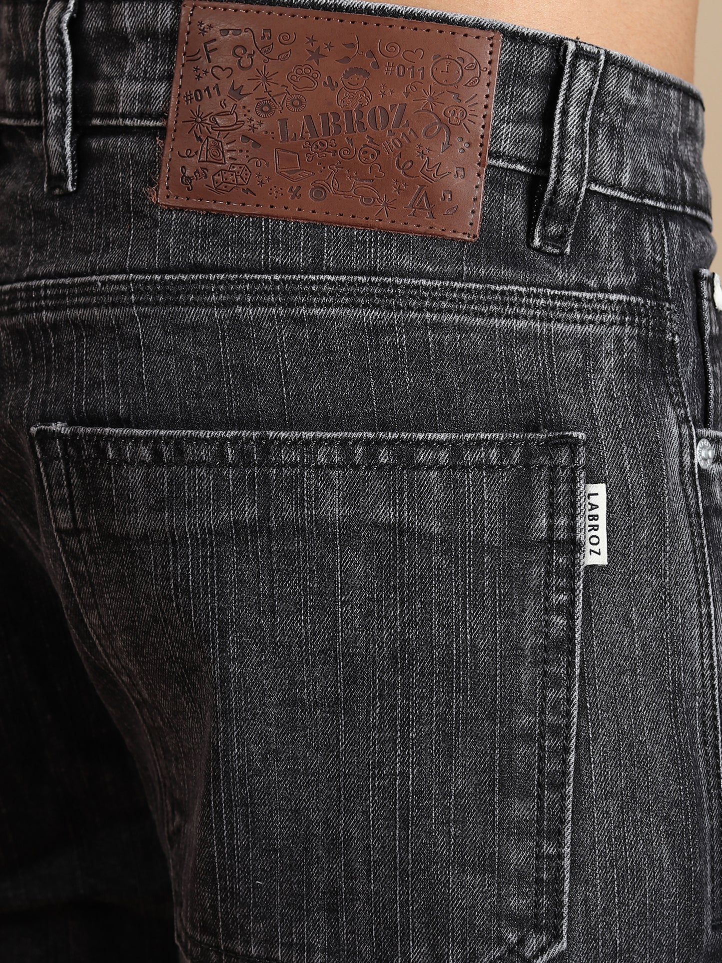 BLACK COMFORT FIT DARK WASH DENIMS