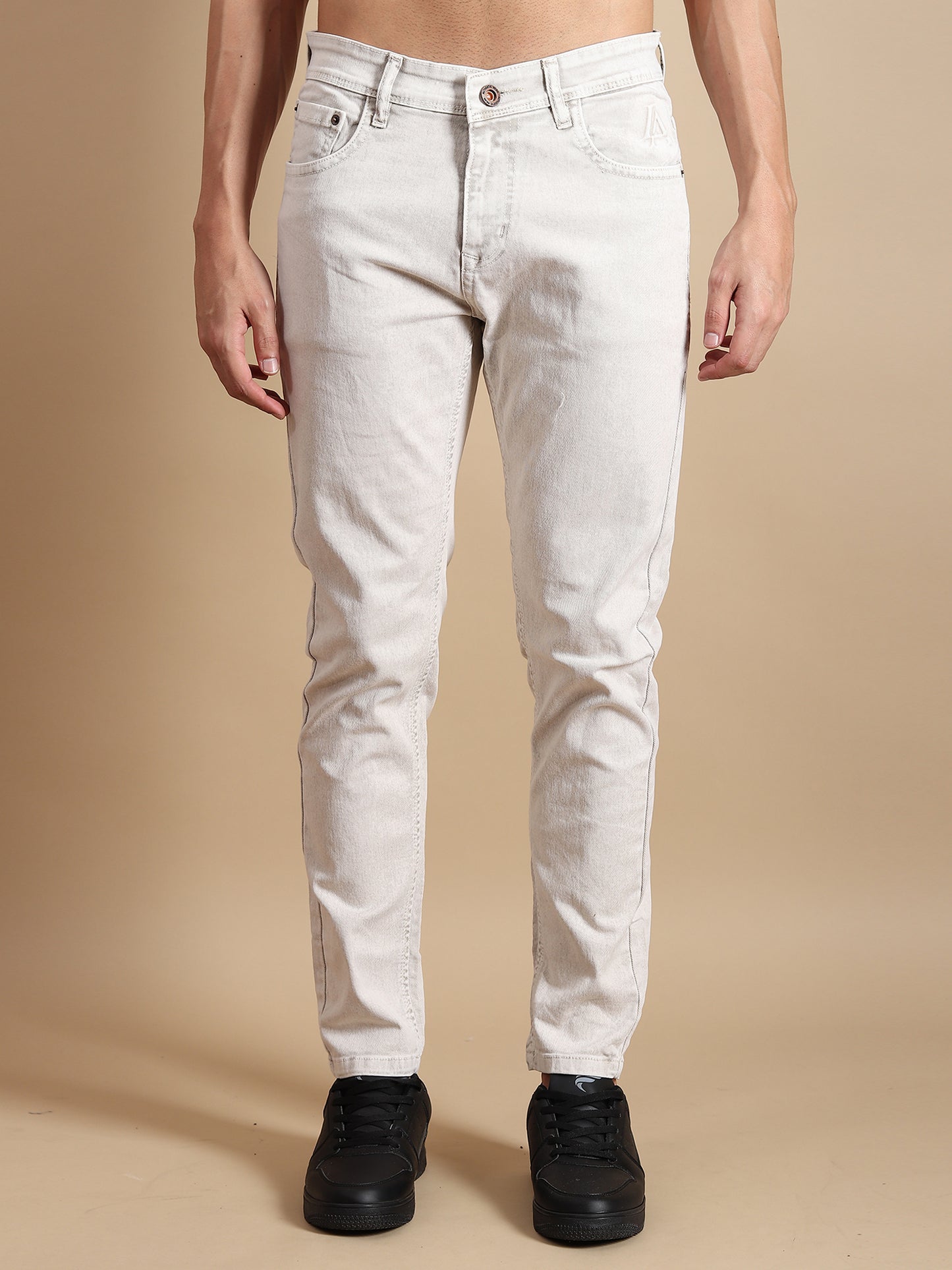 BEIGE SKINNY FIT JEANS