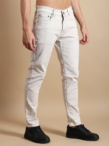 BEIGE SKINNY FIT JEANS