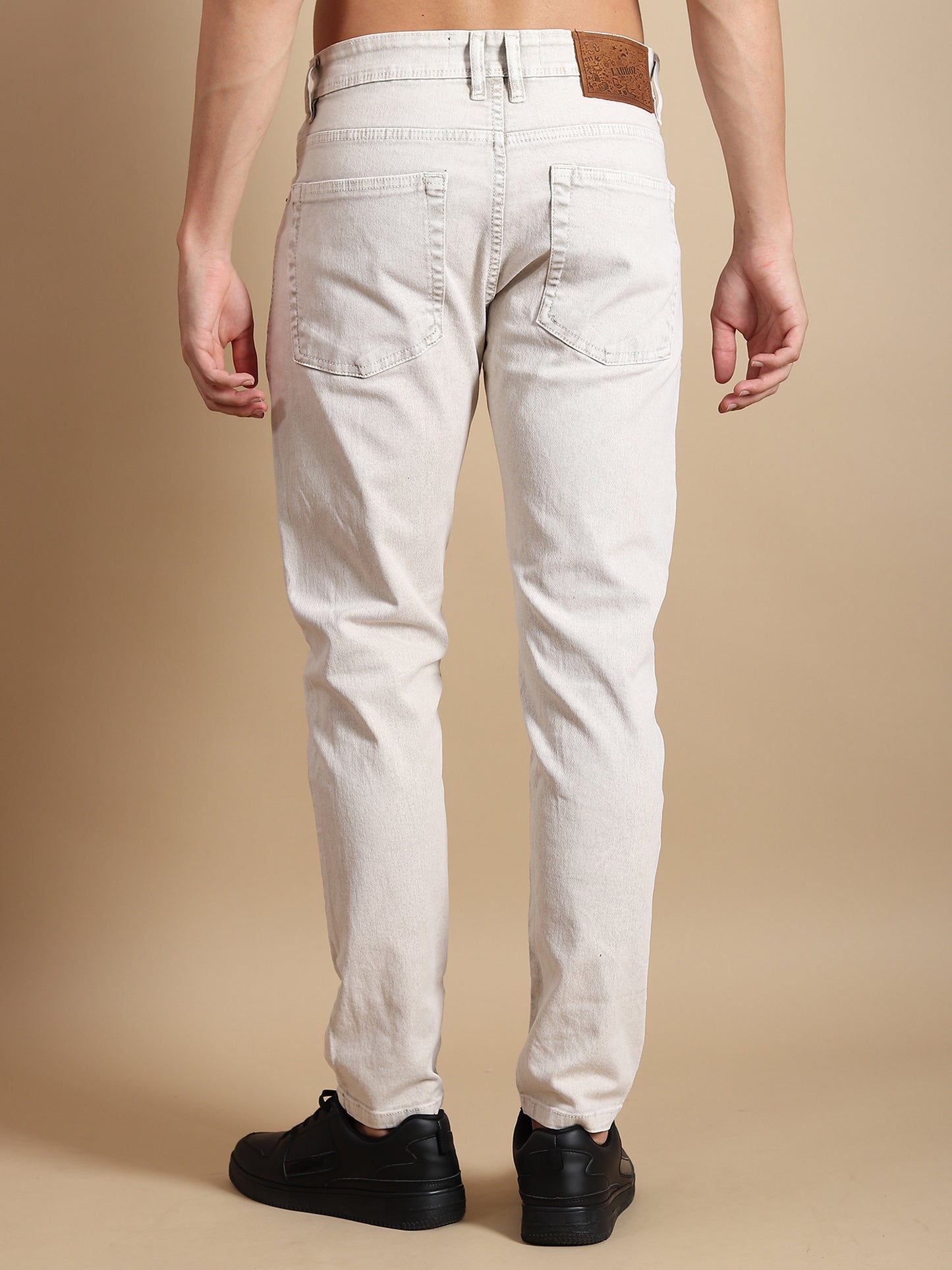 BEIGE SKINNY FIT JEANS