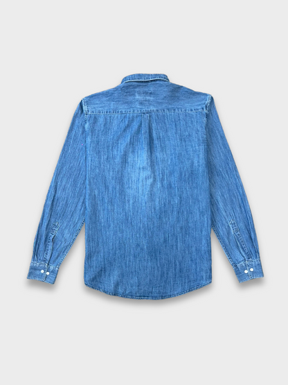 MID BLUE SLIM FIT DENIM SHIRT