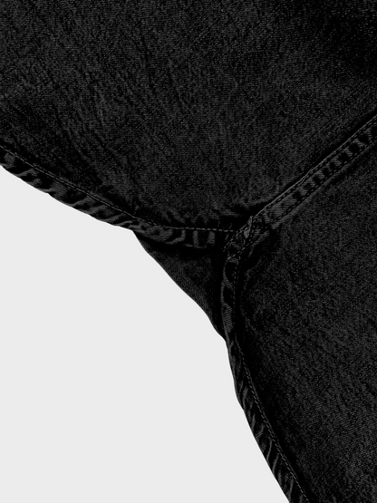 BLACK SLIM FIT DENIM SHIRT