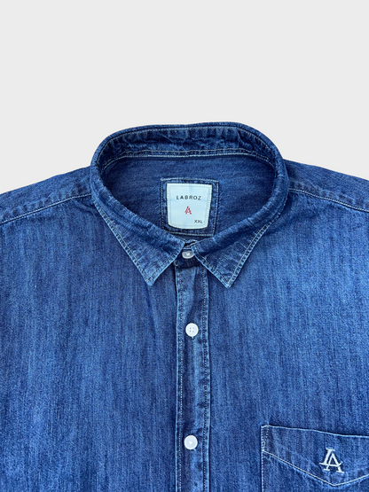 DARK BLUE SLIM FIT DENIM SHIRT