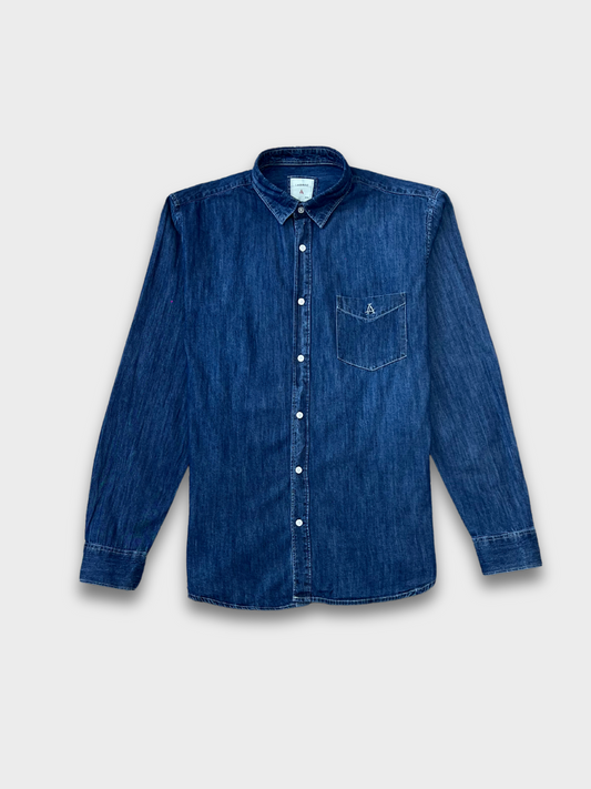 DARK BLUE SLIM FIT DENIM SHIRT