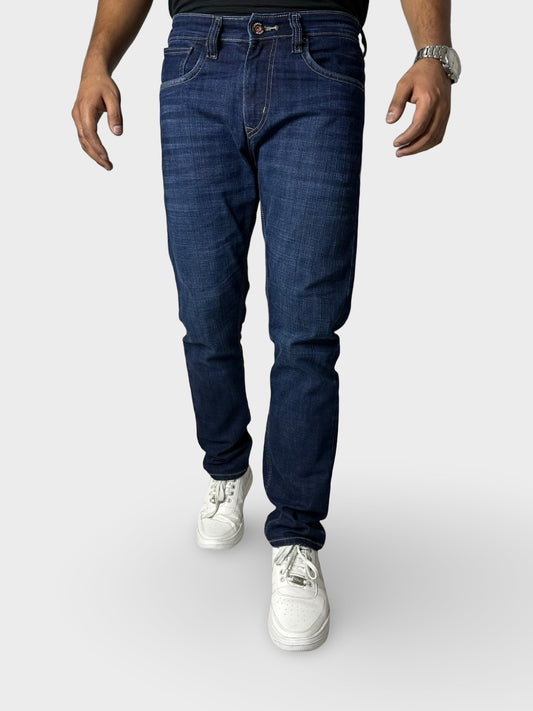 Men's Dark Blue Comfort Fit Denim Jeans